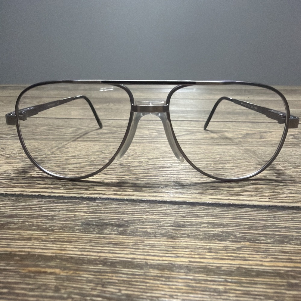 Vintage Christian De Roz Trooper Silver Pilot Metal Sunglasses Demo Lenses